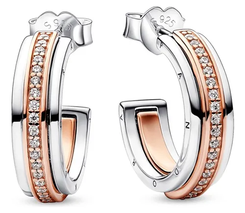 Aretes oro online rosa pandora