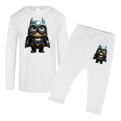 Pijama Infantil Conjunto Minons Batman Ultra Suave