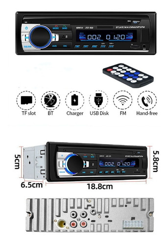 Imagen 5 de 6 de Reprodutor Carro Mp3 Usb/sd/wma/mav/fm/ 60wx4