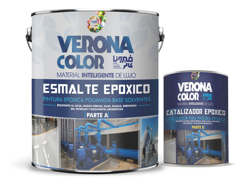 Verona Pintura Epoxica + Catalizador Galon Azul