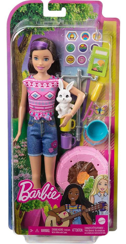 Barbie Con Perrito Juego De Camping Con Muñeca