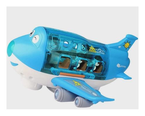 Avión Juguete Para Niños Luz Y Sonido + 2 Pasajeros Regalos 