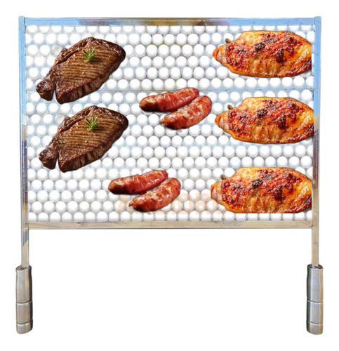 Grelha De Churrasco Inox 59x45 Churrasqueira Moeda