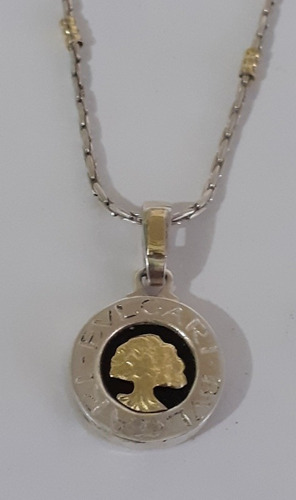 Conjunto Cadena Y Dije Árbol De La Vida Plata925 Y Oro 18k