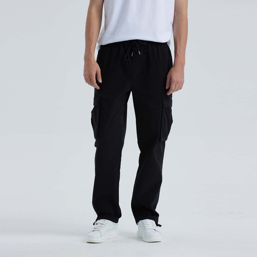 Pantalón Hombre Cargo Tapeta Negro Fashion's Park