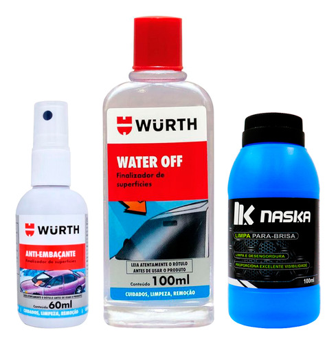 Limpa Parabrisa Cristalizador Water Off Anti Embaçante Wurth