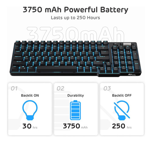 Rk Royal Kludge Rk96 90% 96 Teclas Teclado Mecánico Caliente