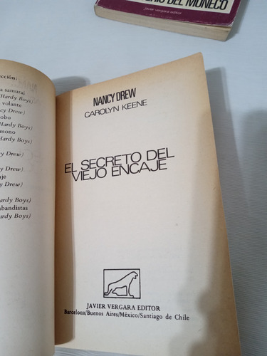 Nancy Drew Carolyn Keene Lote X2 El Misterio Del Muñeco El (Usado)