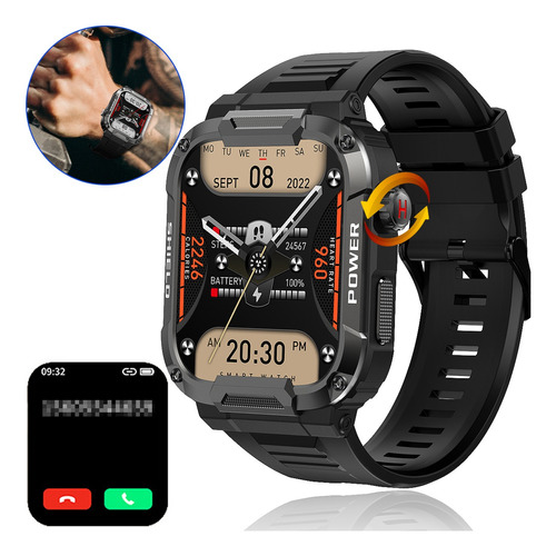 Reloj Inteligente De Llamada De Respuesta Bluetooth Militar