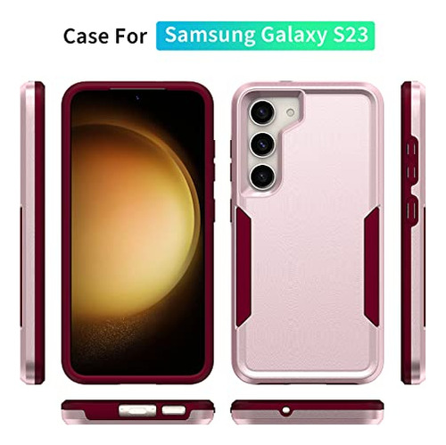 Funda Para Galaxy S23 Rosa 6.1-puLG Uso Rudo