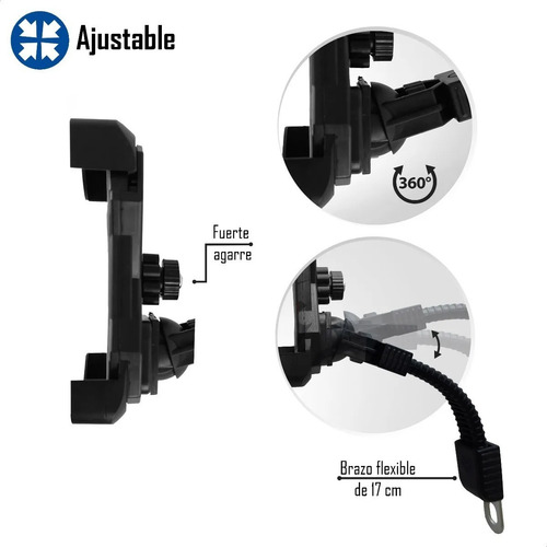 Imagen 3 de 9 de Soporte Celular Telefono Bicicleta Moto Gps Universal Ajuste