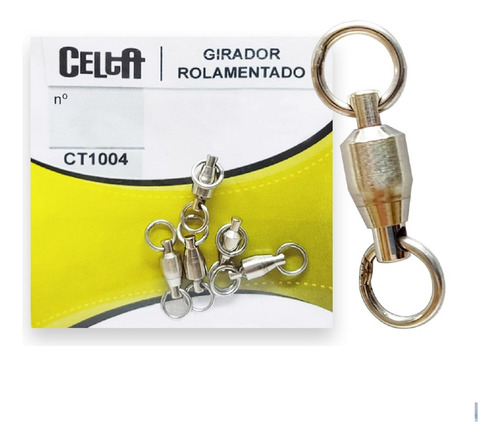 Girador Pescaria Celta Rolamentado Ct 1004 N°3 C/ 5 Un