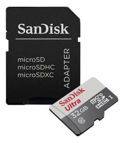 Imagen 1 de 9 de Memoria Micro Sd Ultra Sandisk 32gb Clase 10