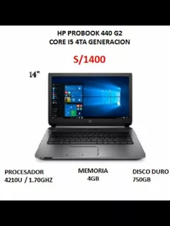 Laptop Hp Probook 440 G2 Core I5 4ta Gen