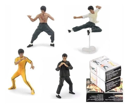 Coleção Bonecos Bruce Lee C/ 4 Minifiguras 4 Caixas Lacradas