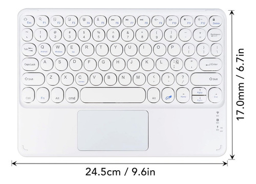 Teclado Inalambrico Bluetooth Touchpad Español Ñ Recargable