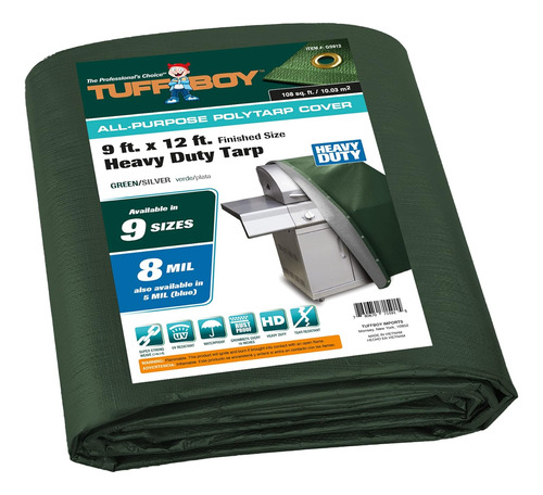 Tuffboy Lonas Resistentes Impermeables De 9 X 12  Lona Impe