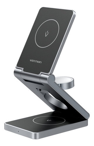 Cargador Inalámbrico 3 En 1 Vention Magsafe Gris