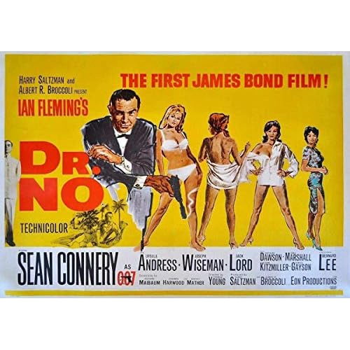 Póster Arte De Pared James Bond Dr. No Sean Connery, C...