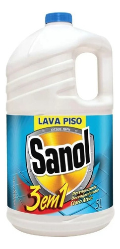 Kit 03 Lava Piso 3 Em 1 Com 5 Litros Cada Galão Sanol