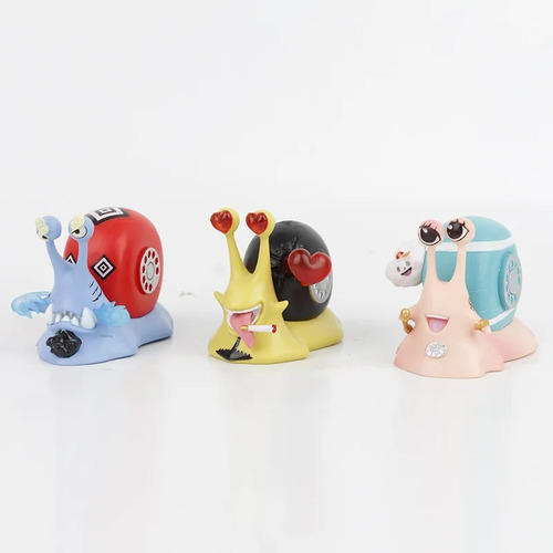 Figura One Piece Set X9 Den Den Mushi Mugiwaras Anime Pvc