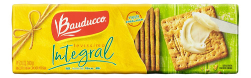 Biscoito Cream Cracker Integral Bauducco Levíssimo Pacote 200g