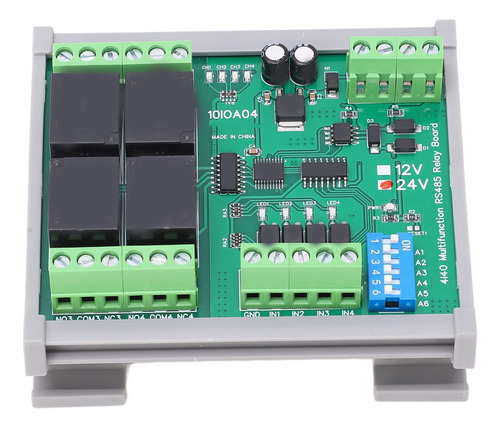 Modulo Rele Rs485 Dc 24v Placa Pcb Rtu 4 Canal Carcasa