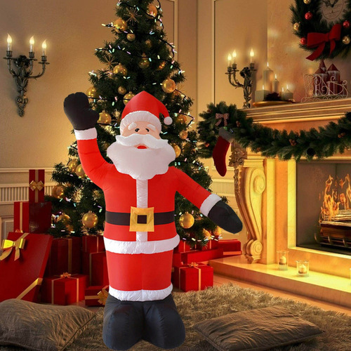 Papá Noel Inflable Con Luz Led Para Decoración De