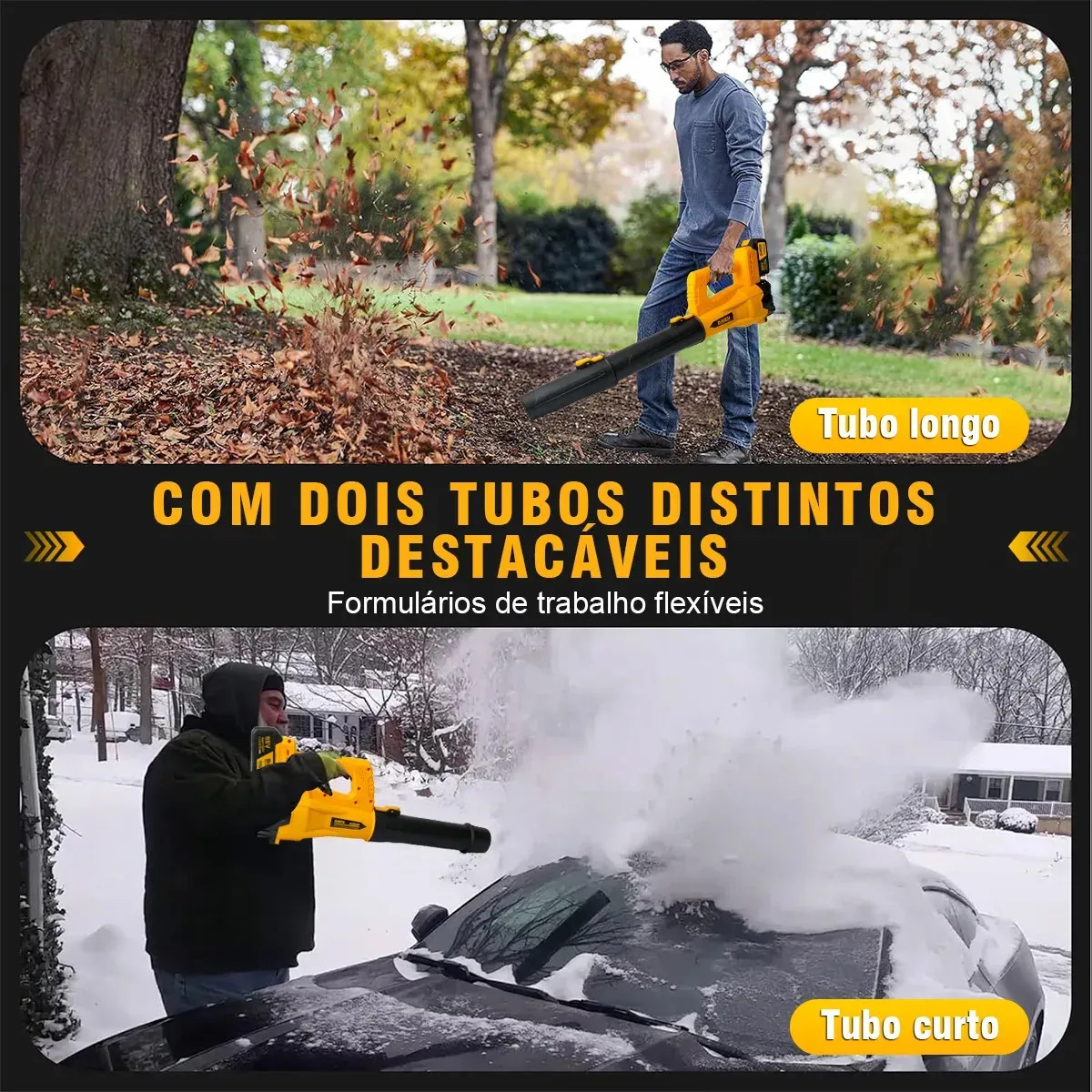Soprador De Folhas Elétrico Profissional Turbo Super Potente 60000rpm RPM Bateria Bivolt Sem Fio... 4