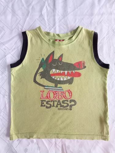 Remera Sin Mangas Para Niños Talle 4. Grisino