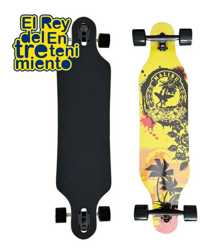 Imagen 4 de 4 de Longboard Profesional 9capas Maple Canadiense Skate - El Rey