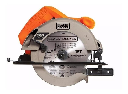 Imagen 1 de 1 de Sierra circular eléctrica Black+Decker CS1024 184mm 1500W 50Hz/60Hz naranja 120V