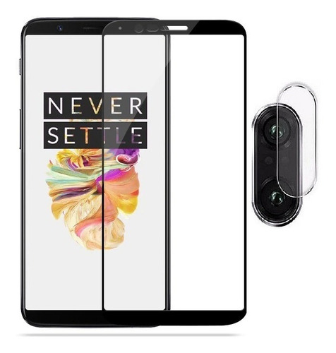 Película Vidro Oneplus 5t Tela 6.01 Full  + Pelicula Camera