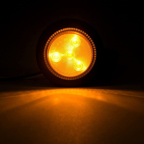 10 Pcs Luces Led Redondas De 2 Pulgadas Ámbar Para Remolque