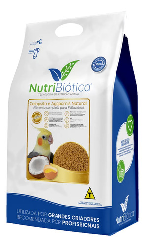 Ração Extrusada Calopsita Periquito Agapornis Super Premium Natural Completo E Balanceado 5kg