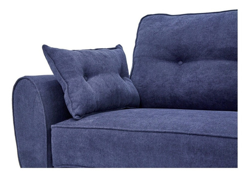 Sofá Salas Modernas Minimalistas Lounge Sillones Retro Color Azul