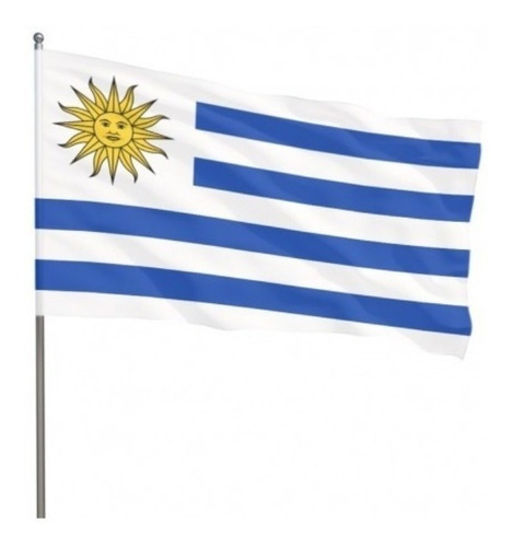 Bandera De Palo De Uruguay 30 X 45 Cm Banderin Pack X20