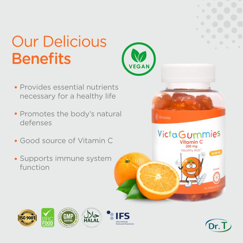 Dr. T Victagummies Vitamina C Niños 200 Mg 60 Gomitas