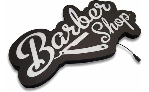 Luminoso Letreiro Placa Led Display Barber Shop Barbearia