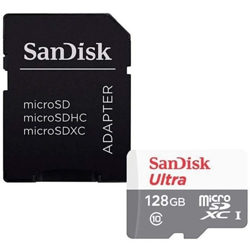 Imagem 2 de 3 de Cartão Memória Sandisk Ultra Micro Sd Xc 128gb C/ Adaptador