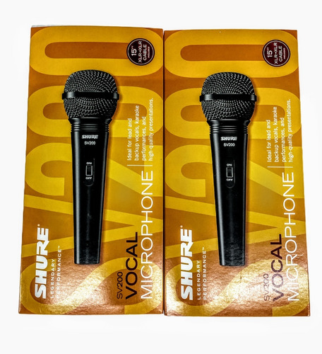 Microfono Shure Sv200 Duopack 2 Microfonos Precio Excelente