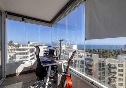 Viña Del Mar, Depto. Vista Al Mar, A Pasos Del Casino, 3d2b