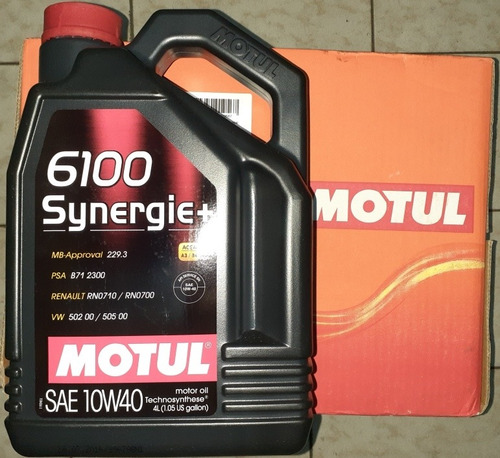 Aceite Motul 10w40 Semi Sintético 6100 Synergie Garrafa 4 L