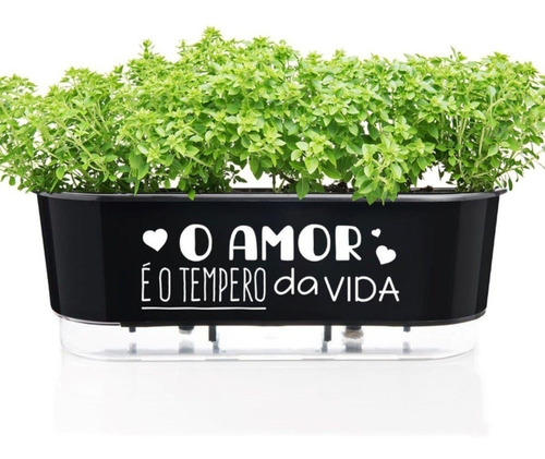 Imagem 1 de 4 de Vaso Jardineira Auto Irrigável O Amor É O Tempero Da Vida