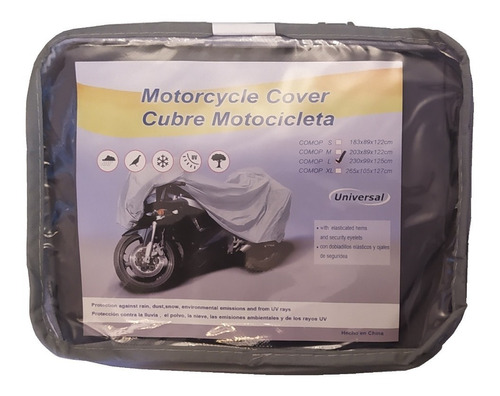 Carpa Cobertor Para Motos. Modelo 2.0 Talla Xl