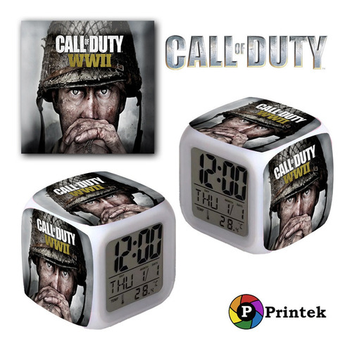 Reloj Despertador Iluminado Call Of Duty - Varios Diseños