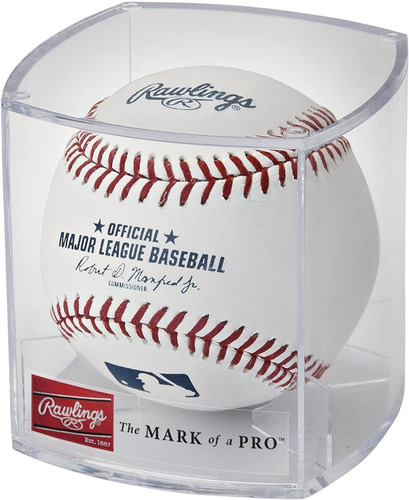 Base Transparente Exhibidor Con Pelota Mlb Beisbol Rawlings