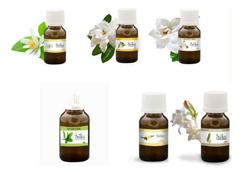 6 A Esenciales Vainilla Gardenia Neroli Nardo Jazmin Sandalo