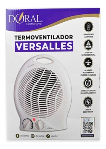 Turbo Calefactor Termoventilador Versalles 2000 W Doral