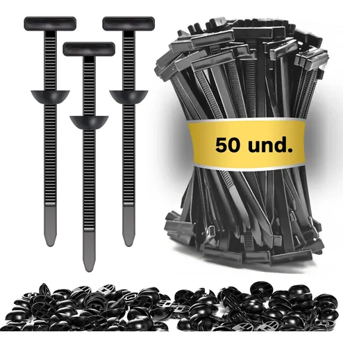 Kit 50 Abraçadeiras Automotiva Nylon Enforca Gato Fivela Preto